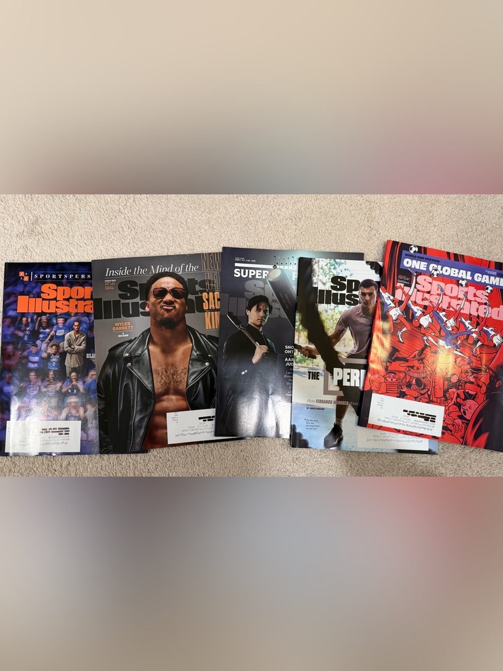 Lot of 5 Sports Illustrated Magazines including special edition FIFA World Cup